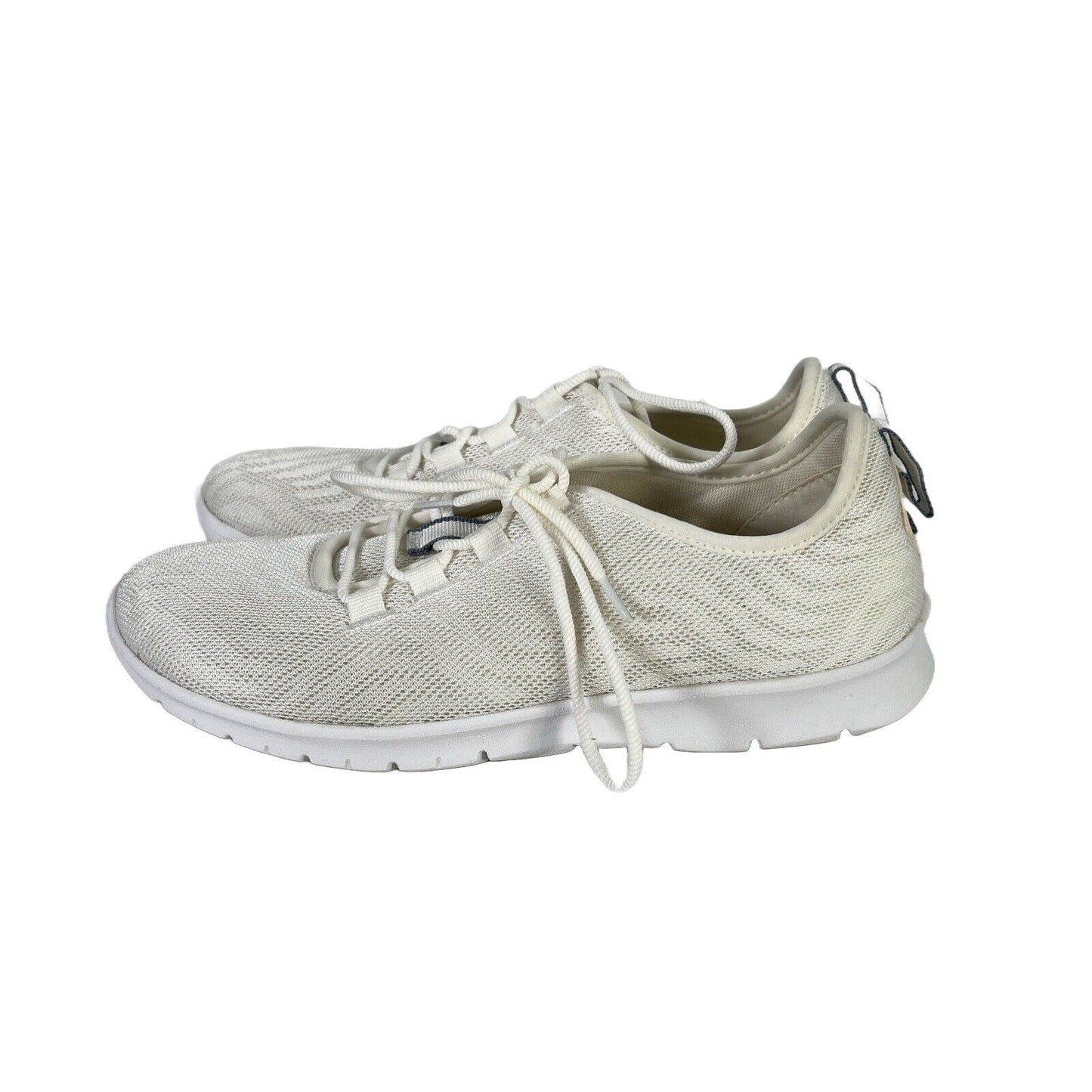 Clarks Cloudsteppers Zapatillas deportivas con cordones para mujer, color blanco, 8