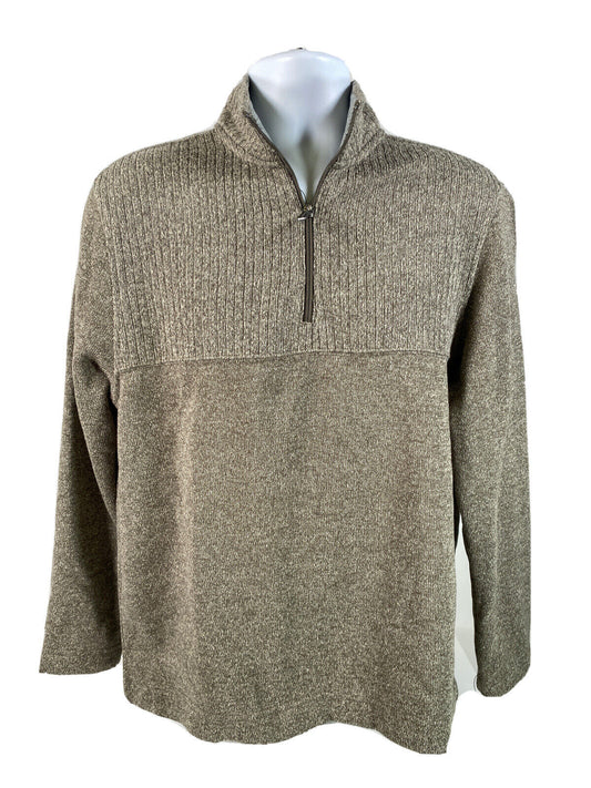 NEW Van Heusen Men's Beige Classic Fit Knit Flex Sweater - M