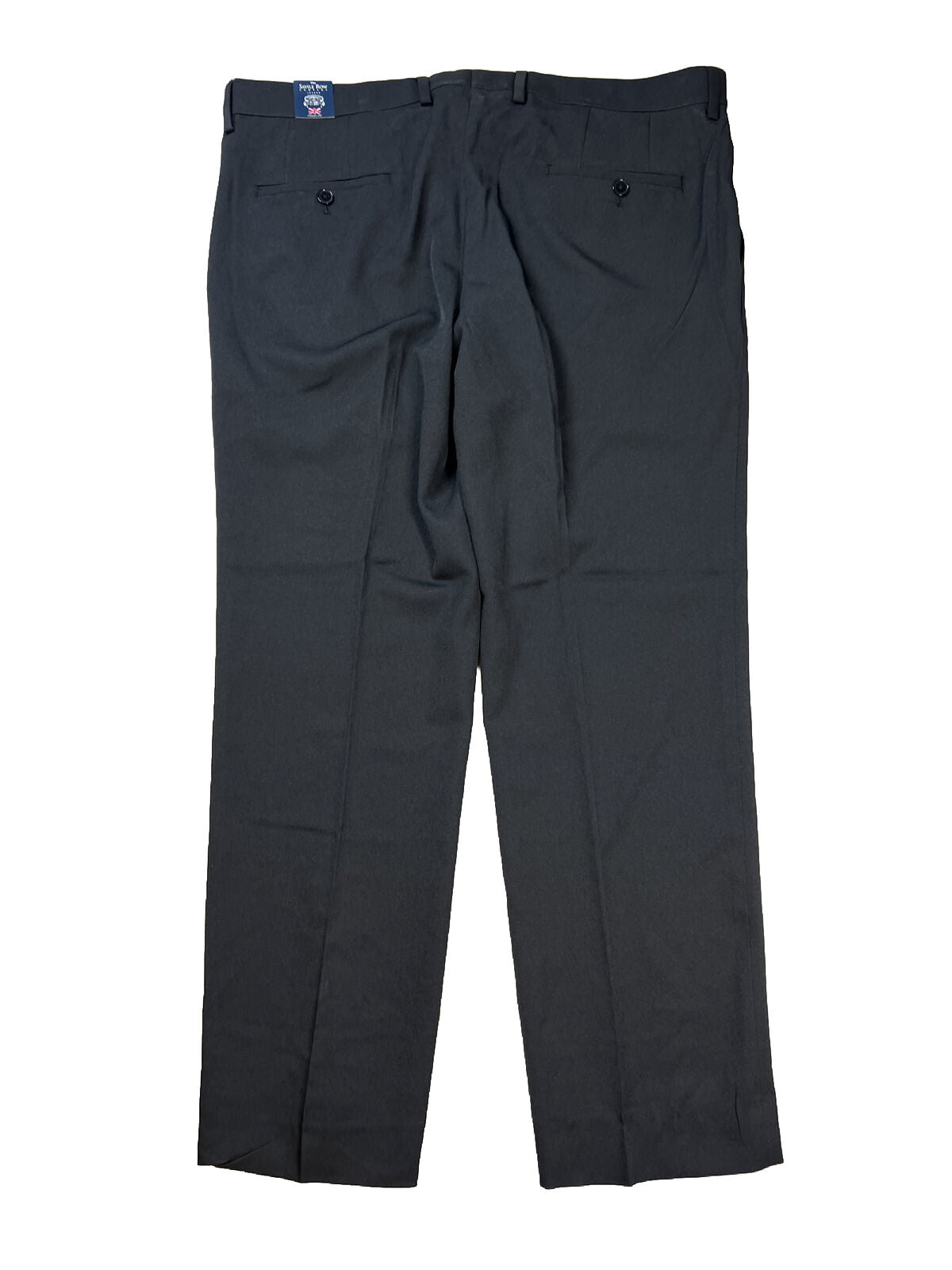 NEW The Savile Row Company Men's Black Straight Leg Dress Pants - 38X30