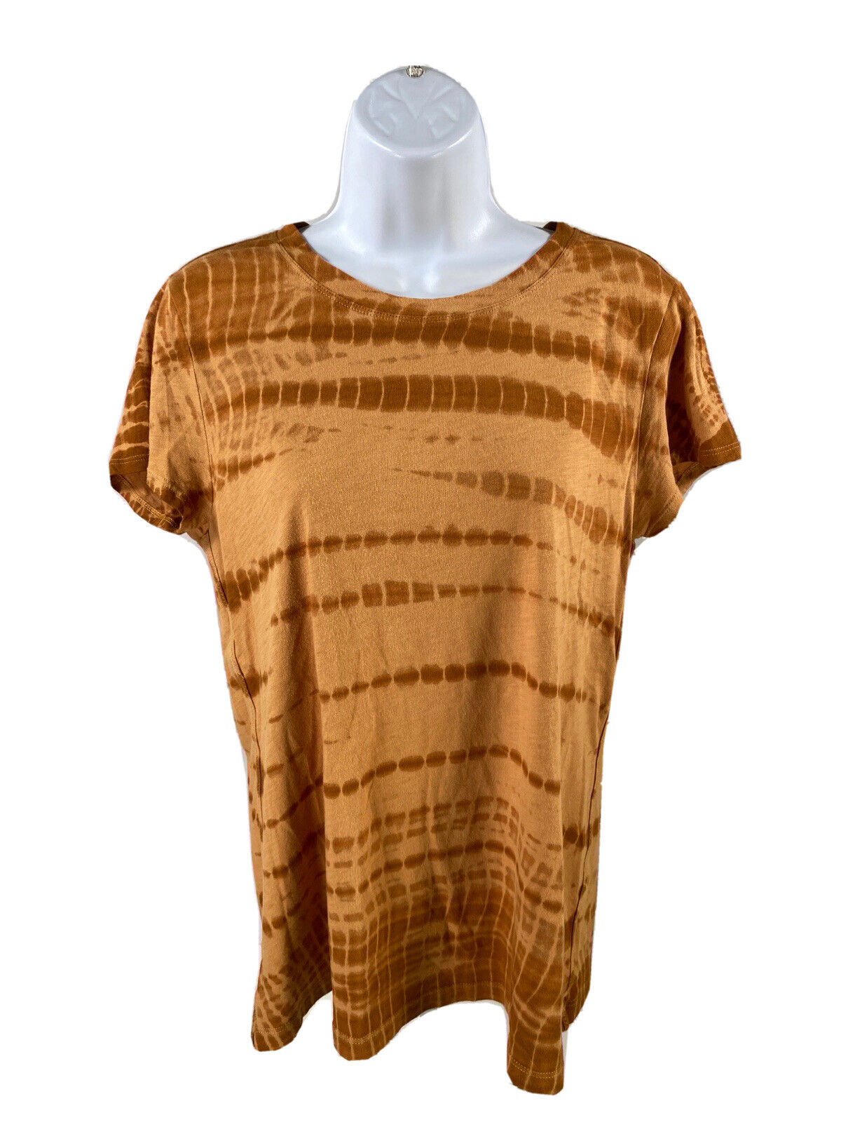 Athleta Women's Brown/Tan Tie Dye Daily Crewneck T-Shirt - M