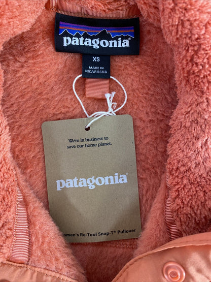 NUEVO jersey polar Patagonia Re-Tool Snap-T rosa coral para mujer - XS