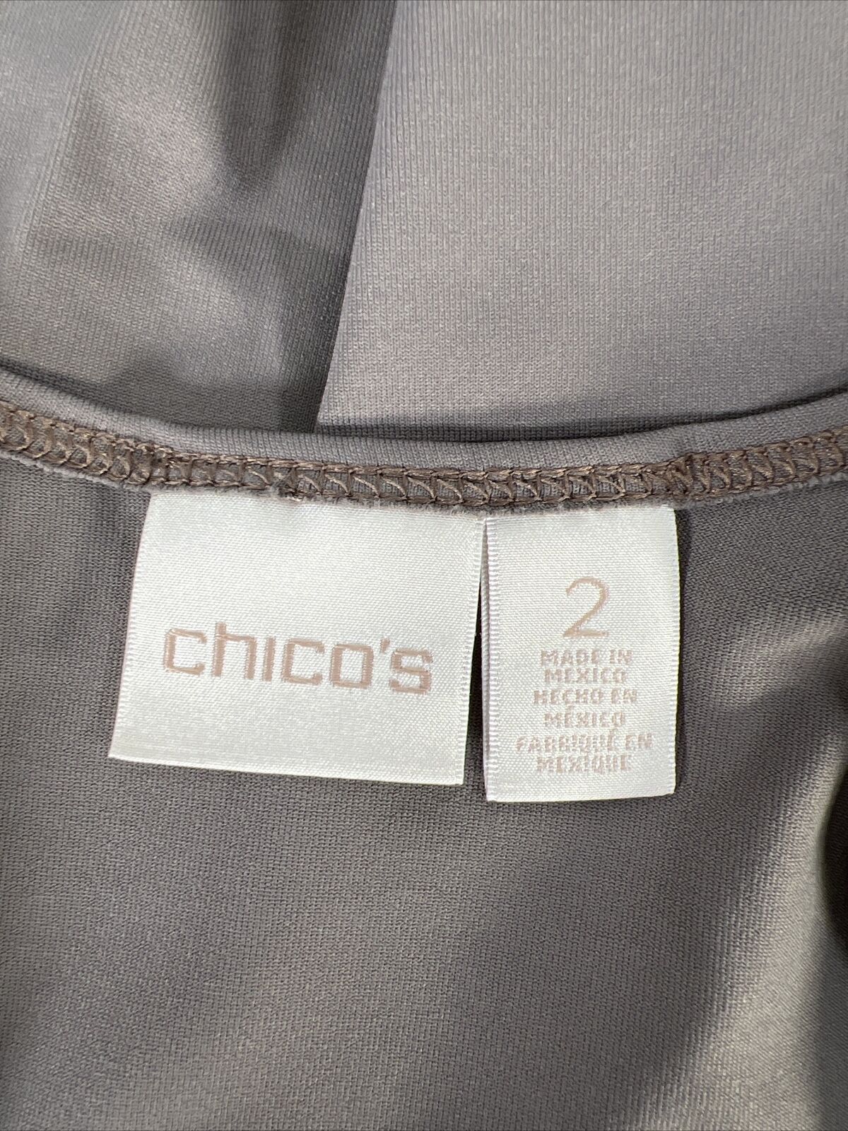 Chico's Camiseta sin mangas básica gris sin mangas para mujer - 2/US L