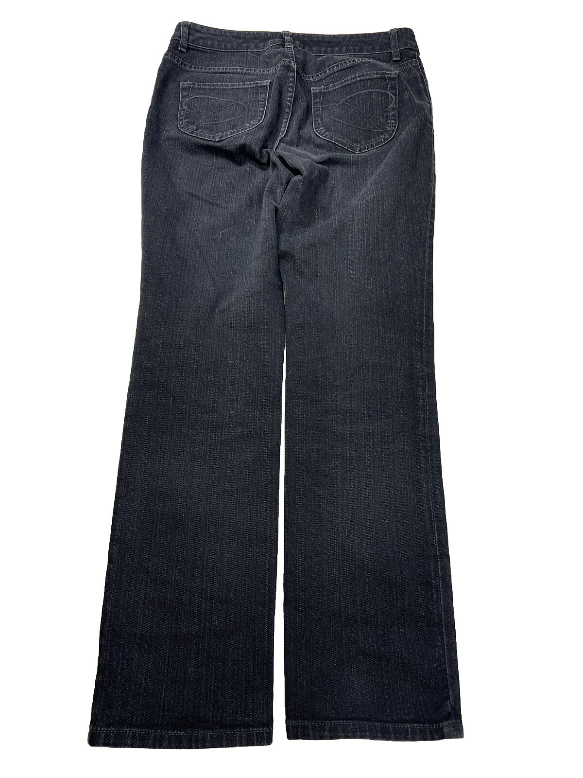 Chico's Women's Platinum Black Stretch Denim Slim Tapered Jeans - 0.5/6