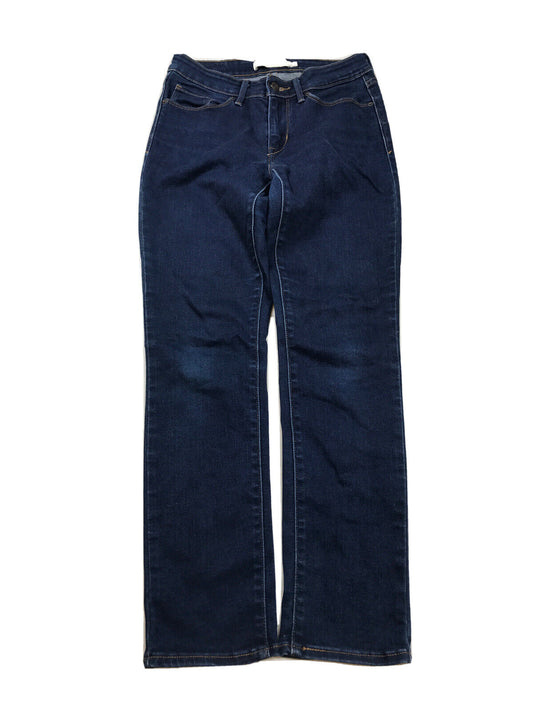 Levi's Women's Dark Wash Stretch Blue Denim Mid Rise Skinny Jeans - 4