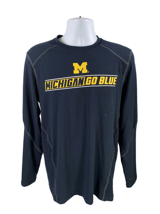 Colesseum Camisa de manga larga azul de la Universidad de Michigan para hombre - M