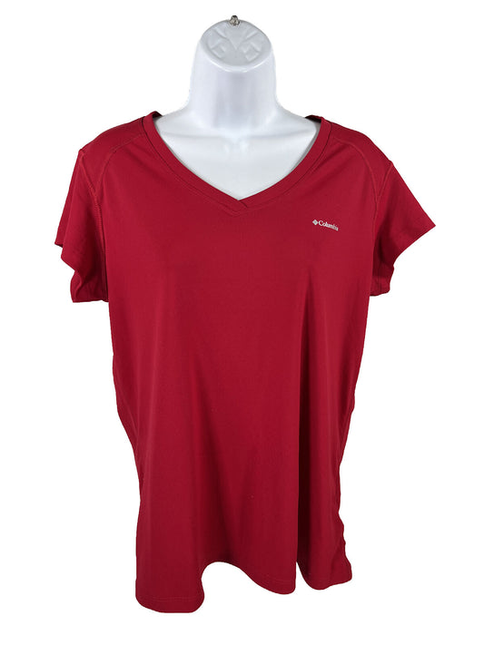 Columbia Women's Red Omni Freeze Zero Cooling Shirt - L