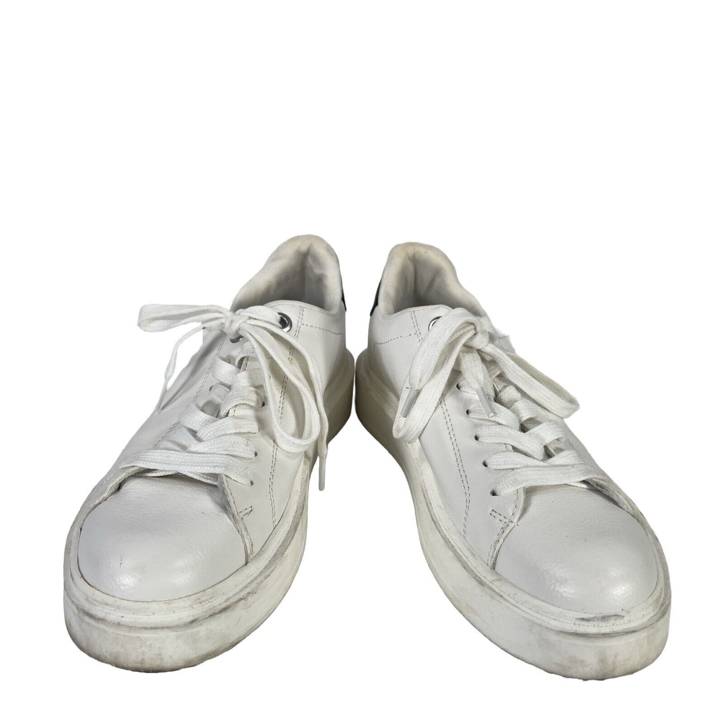 Steve Madden Zapatillas blancas con cordones y plataforma Catcher para mujer - 7.5