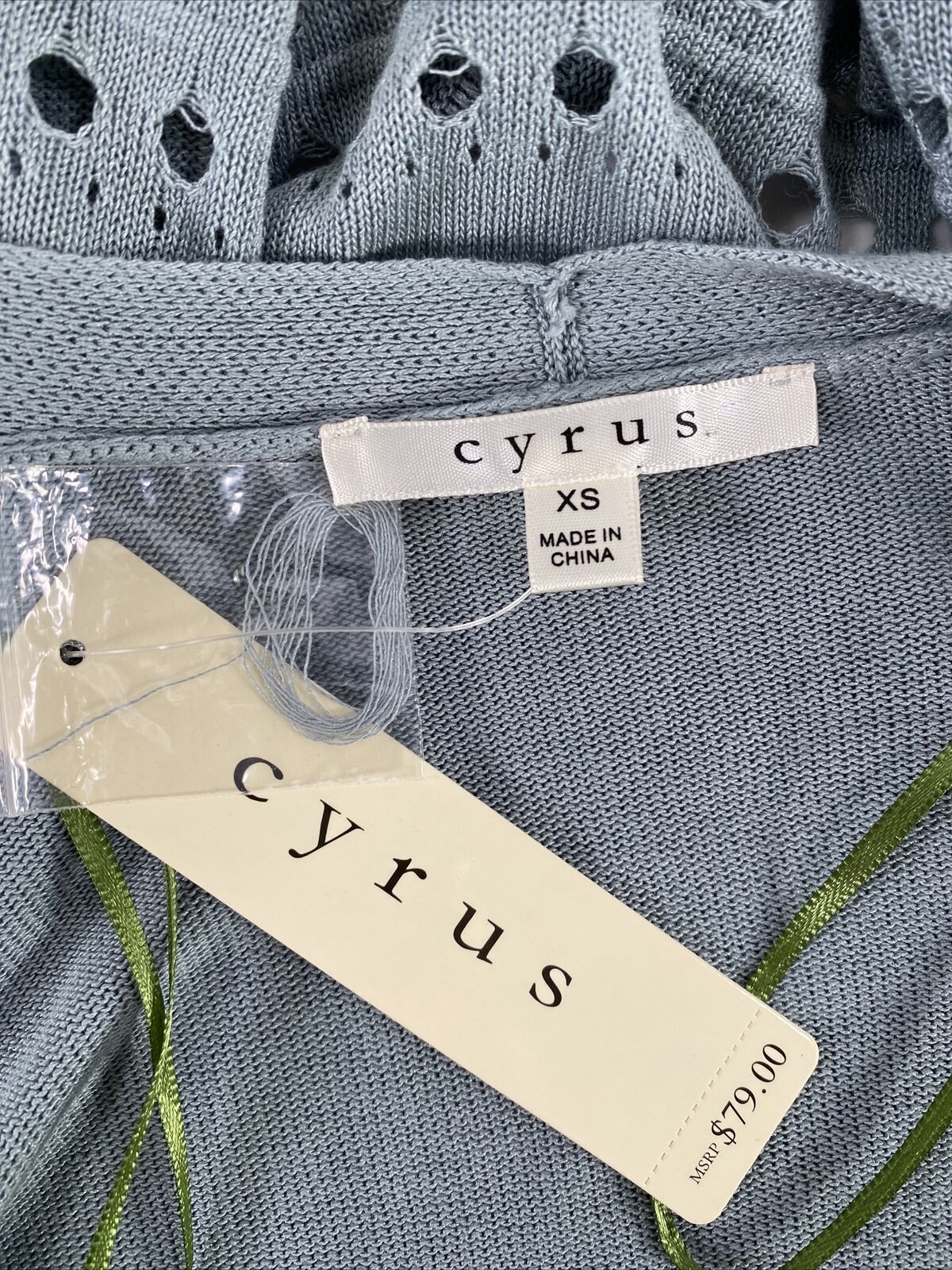NEW Cyrus Women's Blue Knit Lightweight Cardigan Sweater - XS