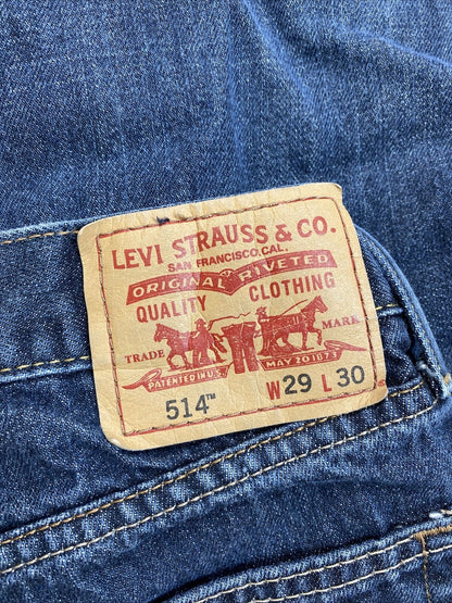 Levis Men's Dark Wash 514 Slim Straight Denim Jeans - 29x30