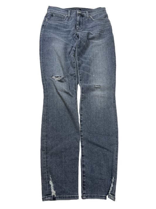 Lucky Brand Jeans ajustados de tiro medio desgastados grises para mujer - 2/26 L