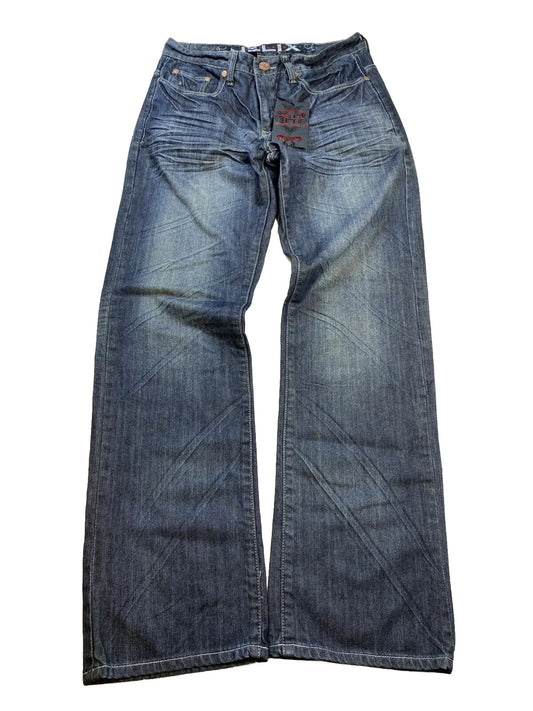 NEW Helix Black Label Men's Dark Wash Straight Denim Jeans - 32X32