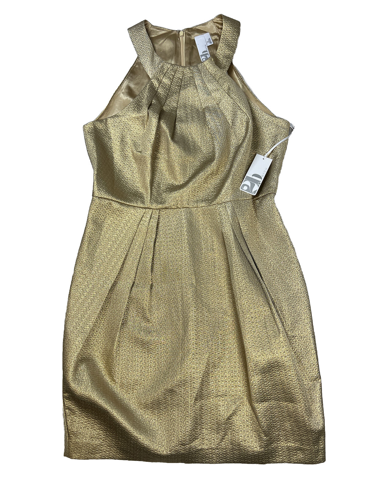 NEW 2b Rych Women's Gold Metallic New Years A-Line Dress - 12