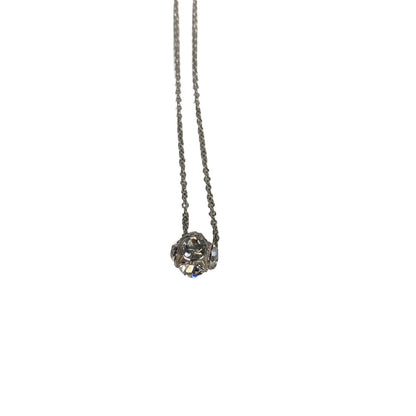 Kate Spade New York Silver Tone Crystal Ball Necklace