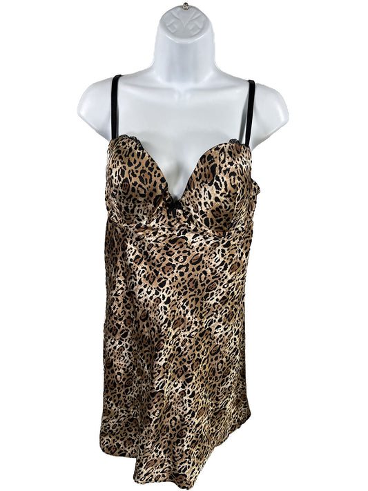 Victoria's Secret Women's Brown Animal Print Sleepwear Bra Nightgown - 36D