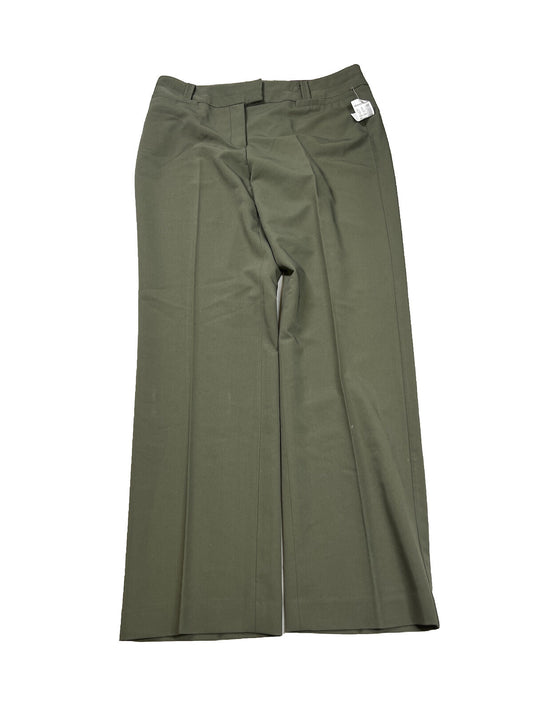 NUEVO Pantalón de vestir verde ajustado de Roz and Ali para mujer - Petite 10P