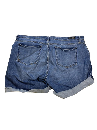 Kut from the Kloth Pantalones cortos vaqueros elásticos de lavado medio para mujer - Plus 20W