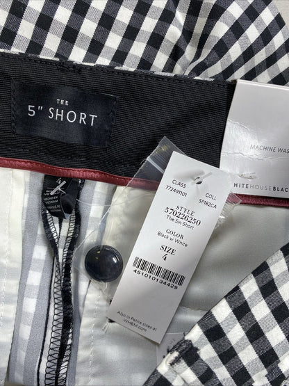 NUEVO White House Black Market Pantalones cortos elásticos 5 en negro/blanco para mujer - 4