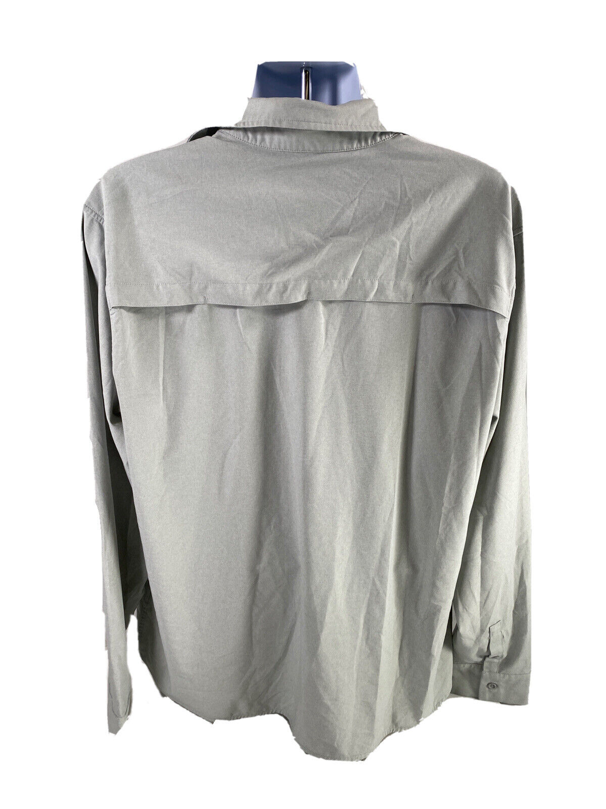 Merrell Camisa casual con botones, ligera, de manga larga, gris, para hombre - XL