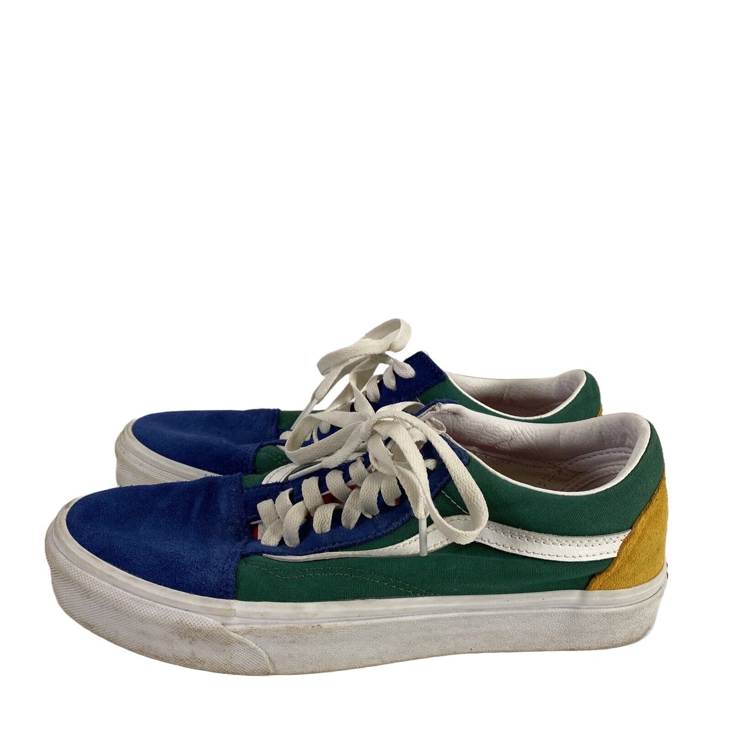 Vans Unisex Blue/Green Low Top Old Skool Lace Up Sneakers - Women's 9.5