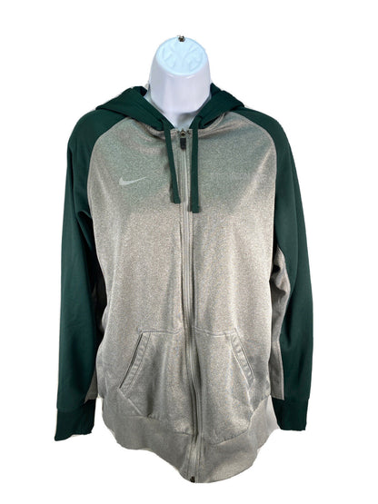 Nike Women's Gray Therma Fit Michigan State Spartans Hoodie Sz L