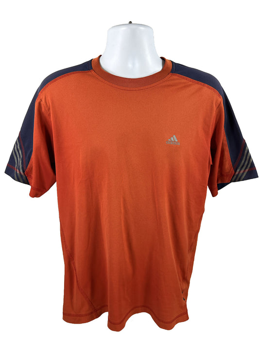 Adidas Men's Orange Short Sleeve Athletic Shirt - M