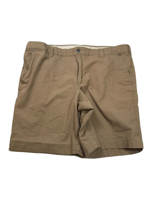 Columbia Pantalones cortos de trabajo con entrepierna de 10 "de lona de algodón marrón para hombre - 40