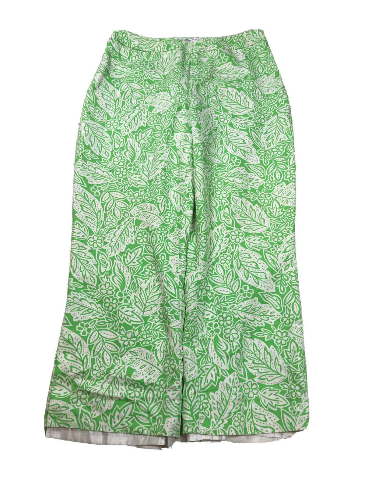 Pendelton Women's Green Floral Lined Side Zip Summer Pants - 8