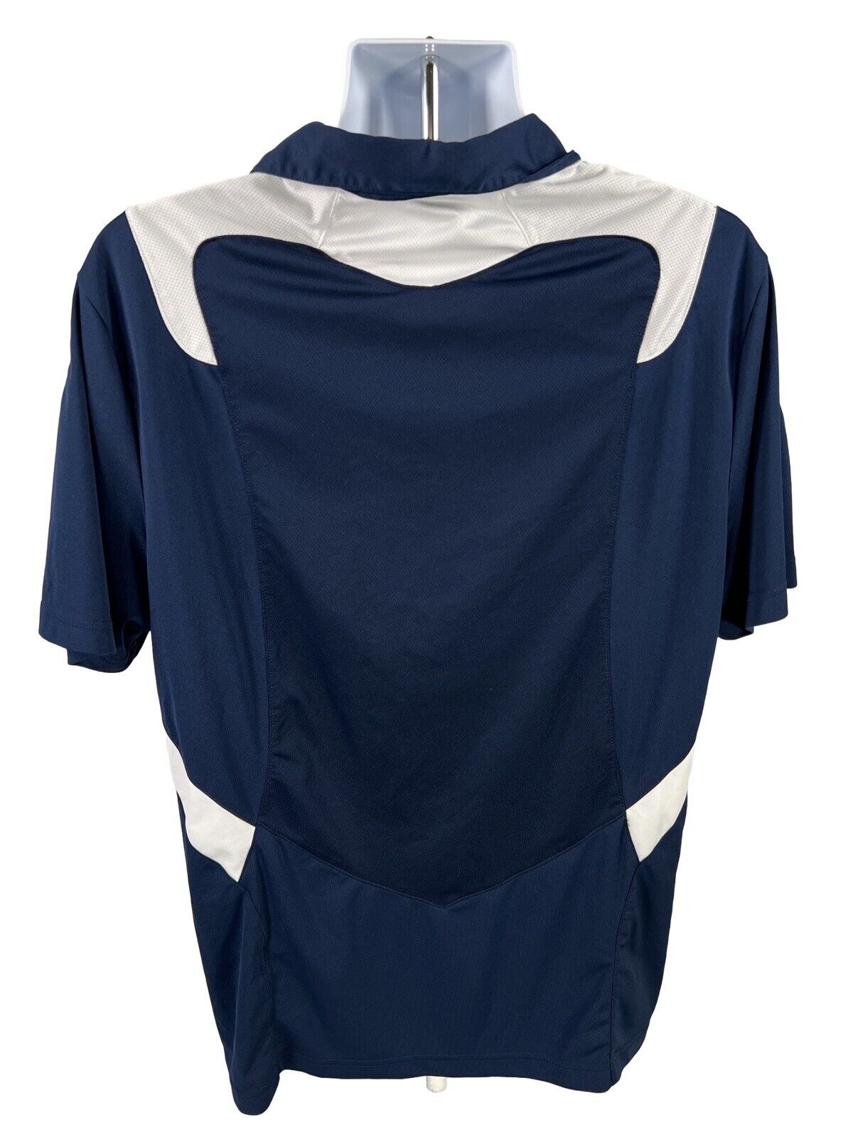 Adidas Mens Blue University of Michigan Wolverines Scorch Polo Shirt - XL