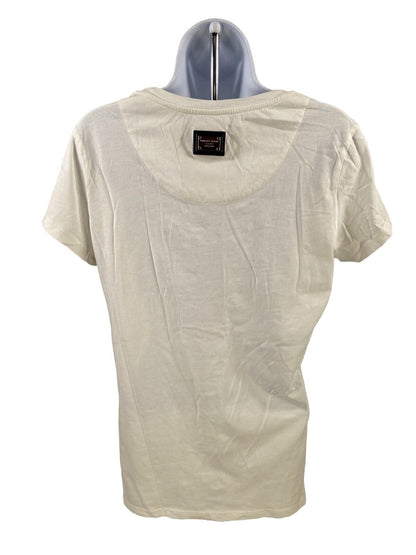 Philipp Plein Women's White Rhinestone "Too Perfect" T-Shirt - L