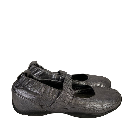 Dansko Women's Gray/Pewter Leather Mary Jane Loafers - 42 US 11