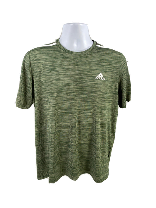 Adidas Men's Green Short Sleeve Aeroready Athletic T-Shirt - M