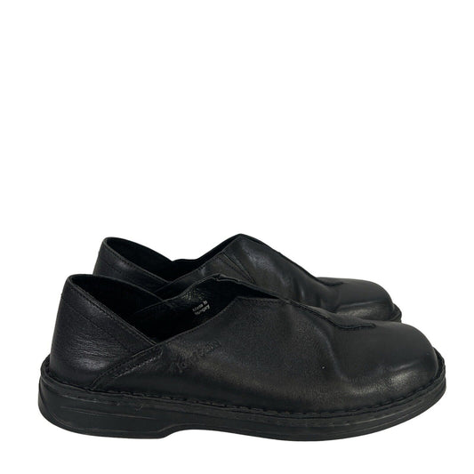 Josef Seibel Women's Black Leather Comfort Loafer Shoes - 41/ US 9.5/10