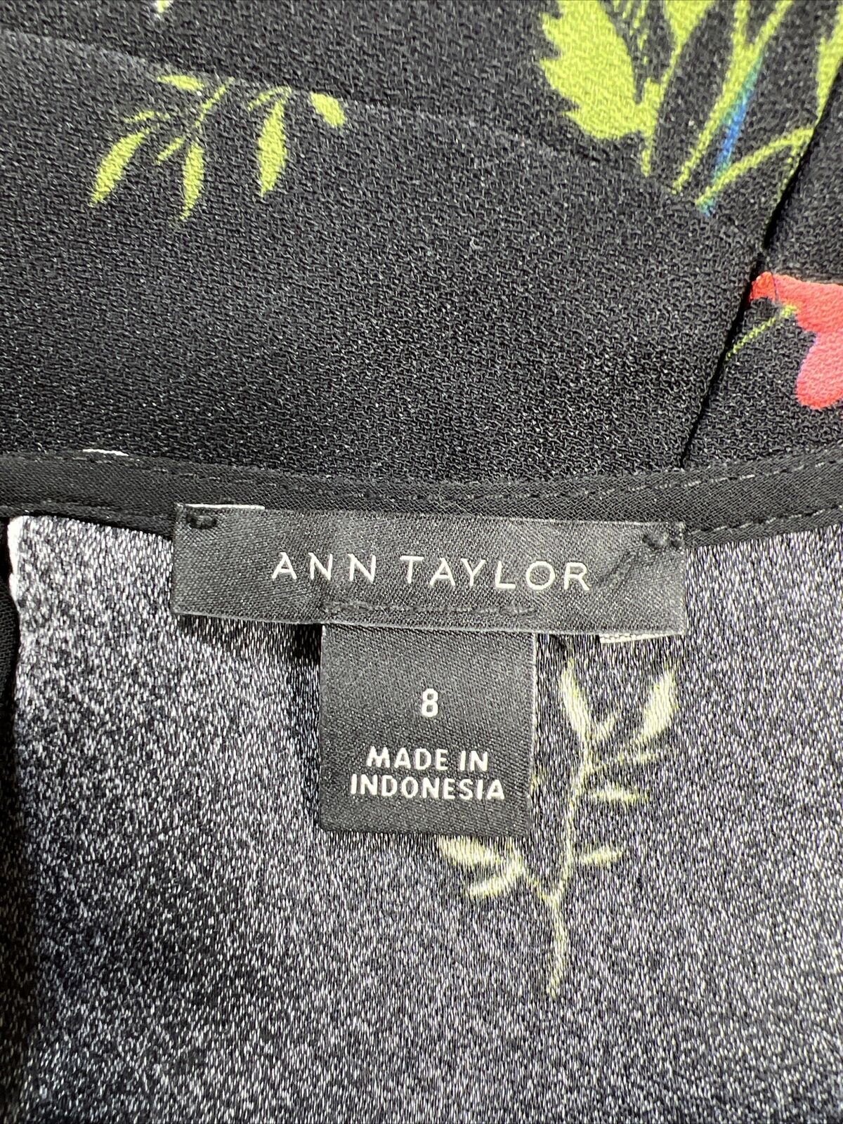 Ann Taylor Vestido recto cruzado de imitación floral negro para mujer - 8