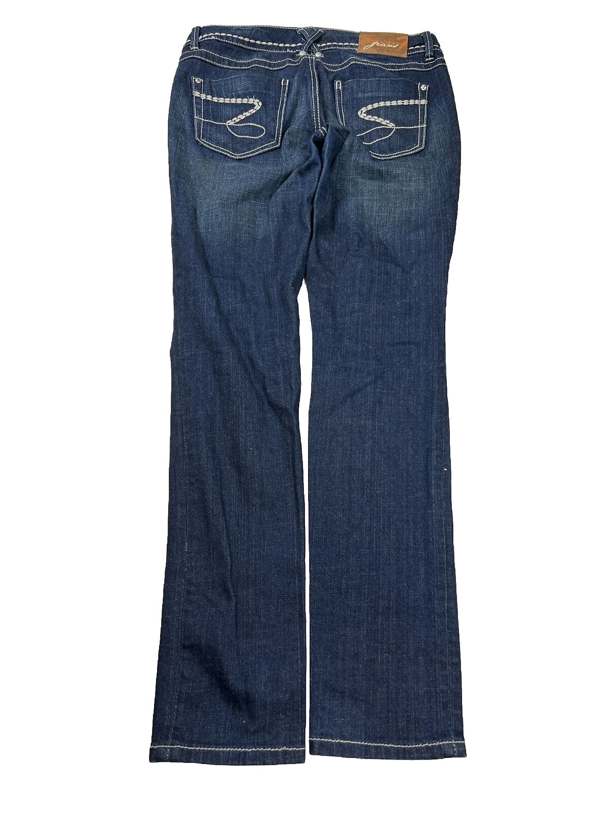 Seven7 Jeans ajustados elásticos con lavado oscuro para mujer - 28