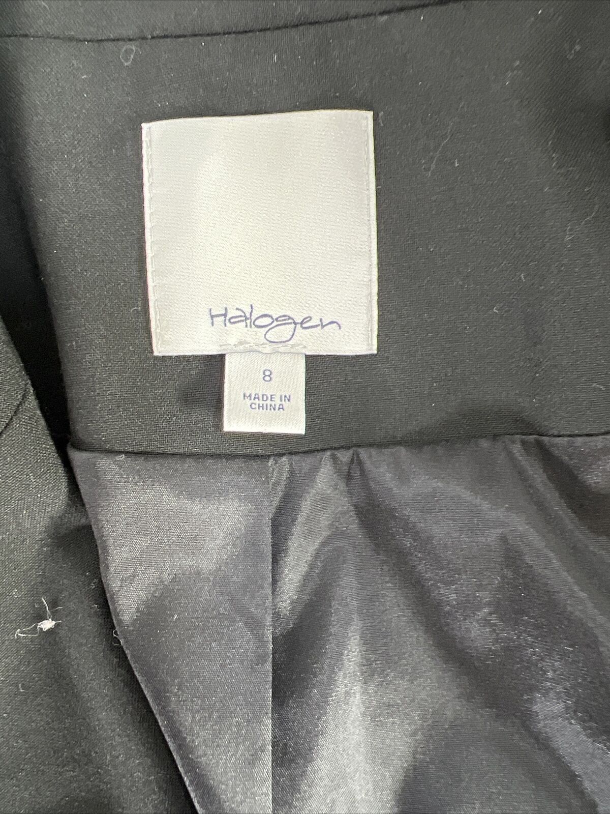 Chaqueta tipo blazer negra con un botón para mujer Halogen - 8