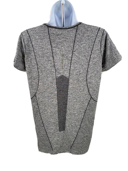 Nike Women's Gray Dri-Fit Seamless Short Sleeve Athletic Shirt - L