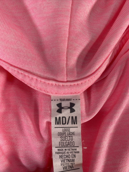 Under Armour Women's Pink Long Sleeve Hooded Shirt - M