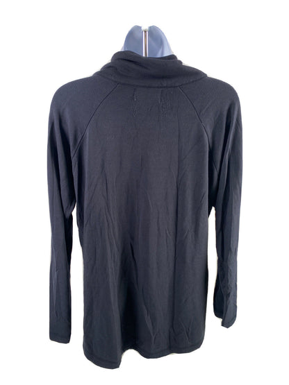 Duffield Lane Camisa casual azul de manga larga con parte delantera para mujer - M