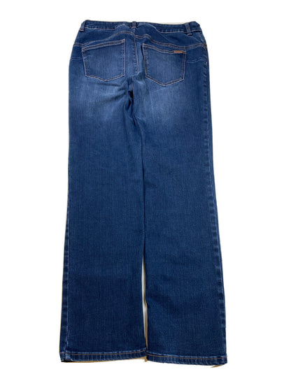 Chico's So Lifting Jeans de mezclilla de pierna recta con lavado oscuro para mujer -0.5 (US 6)