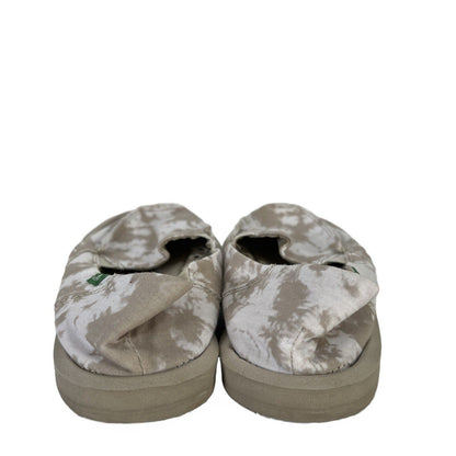 Sanuk Women's Beige/White Tye Dye Donna Yoga Mat Slip On Loafers - 6