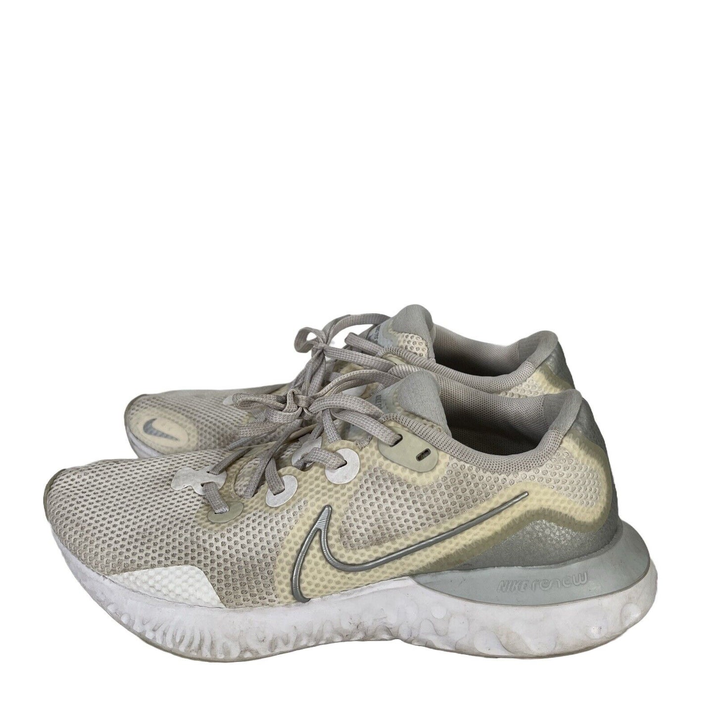 Nike Zapatillas deportivas con cordones Renew Run para mujer, color blanco, 9,5