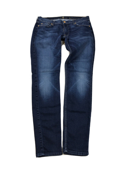 7 For All Mankind Women's Dark Wash Skinny Denim Jeans - 32