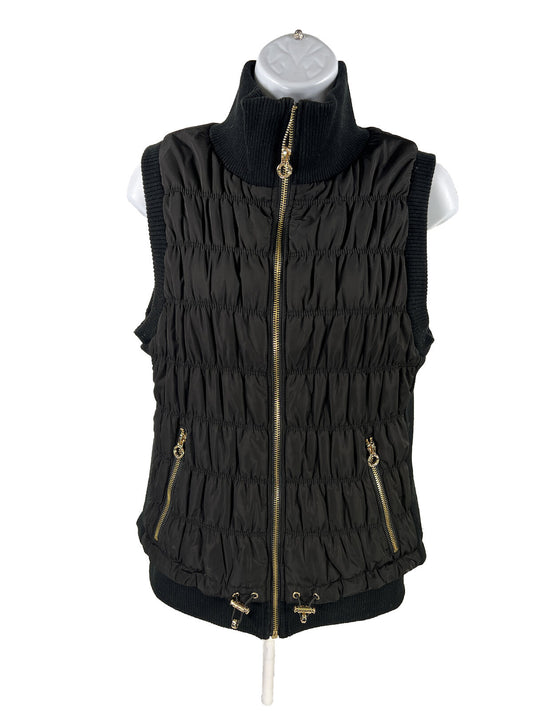 Calvin Klein Women's Black Quilted Full Zip Vest - M