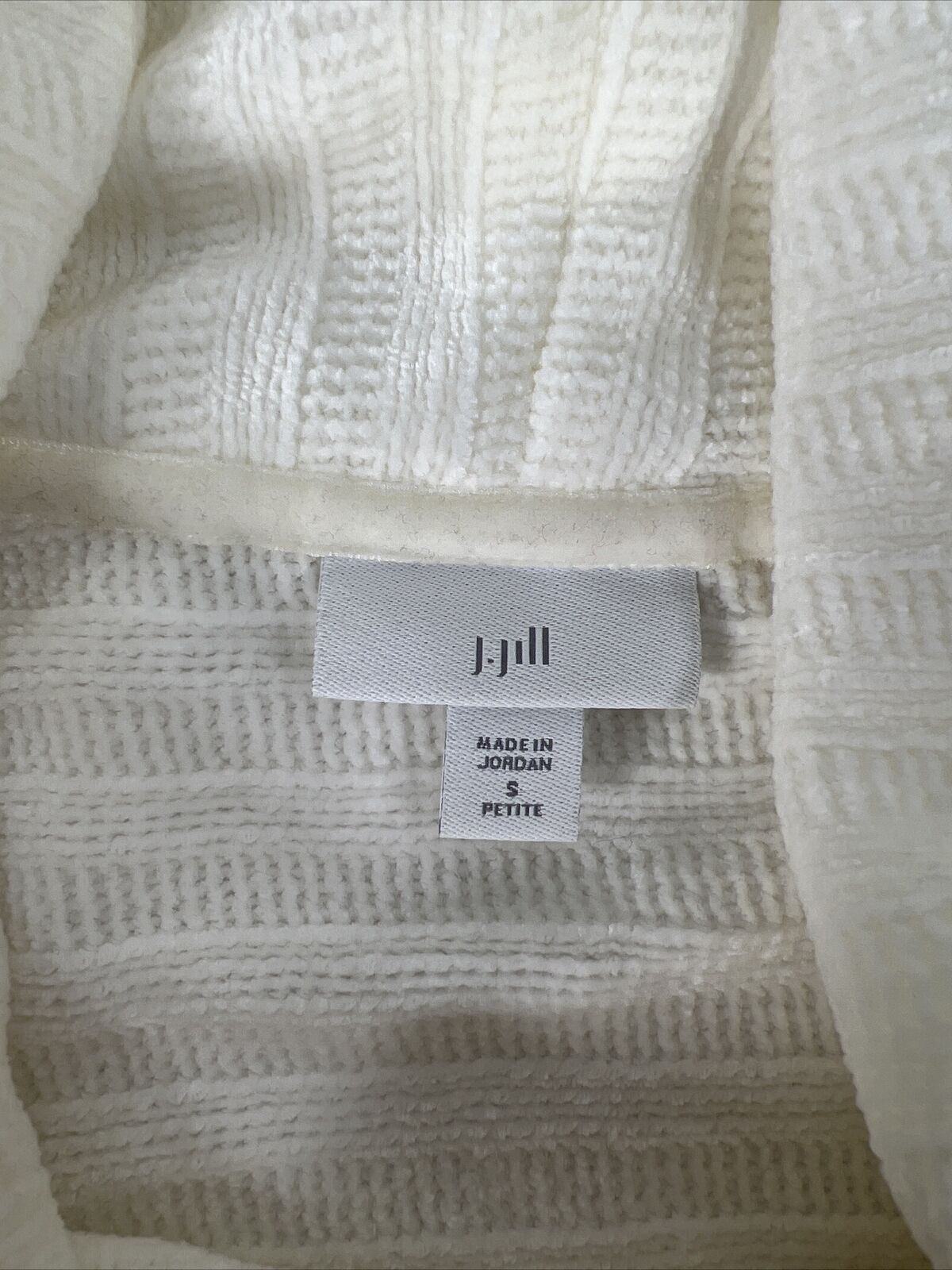 J. Jill Suéter suave de manga larga con cuello vuelto y color marfil/blanco para mujer - Petite S