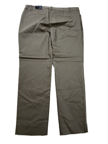 NUEVO Pantalón tobillero ajustado marrón Van Heusen para mujer - 12 Reg