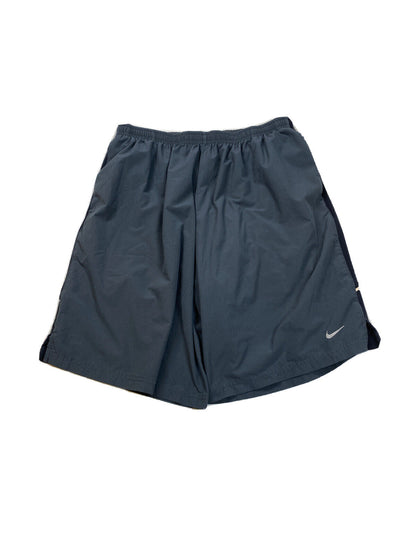 Nike Men's Gray Dri-Fit Polyester Lined Athletic Shorts - L