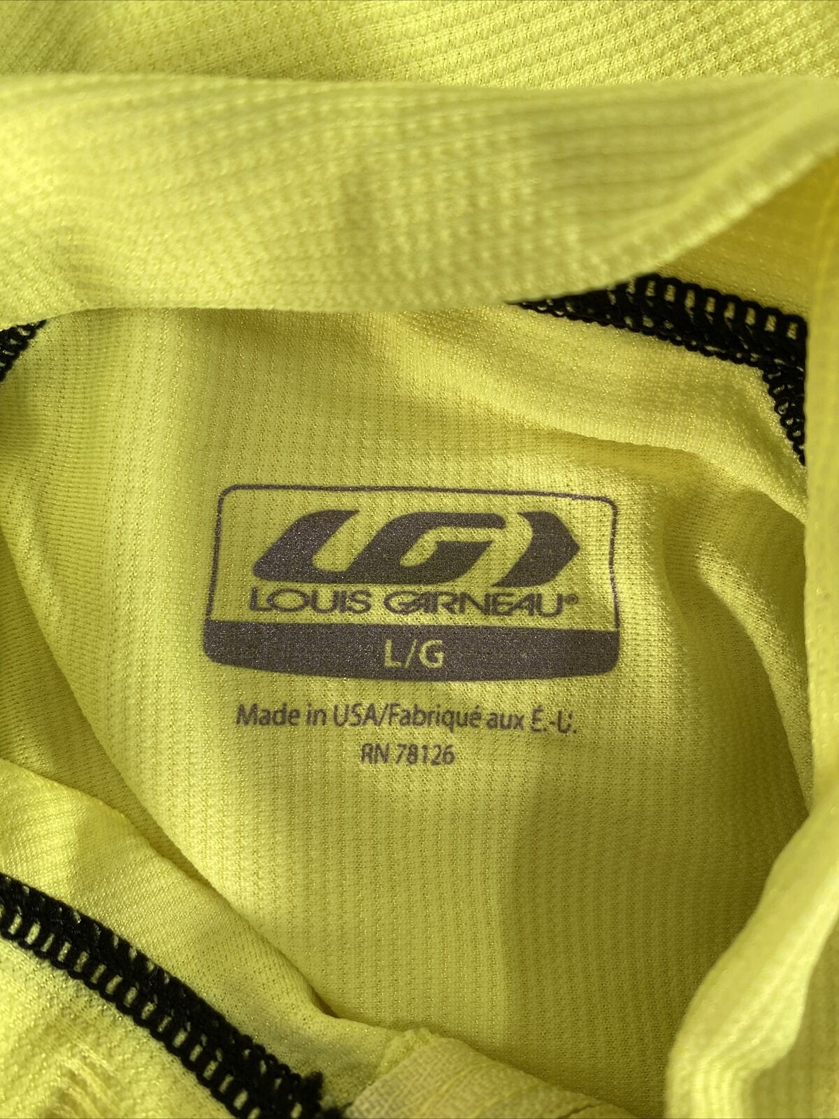 Louis Garneau Camiseta ciclista de manga larga y 1/2 cremallera de color verde brillante para hombre - L