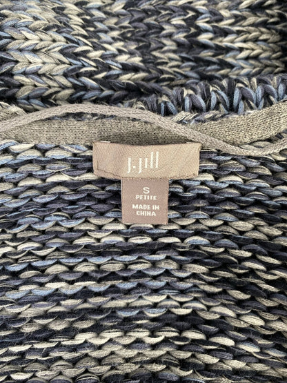J. Jill Women's Blue Woven Knit Shrug Cardigan Sweater - Petite S
