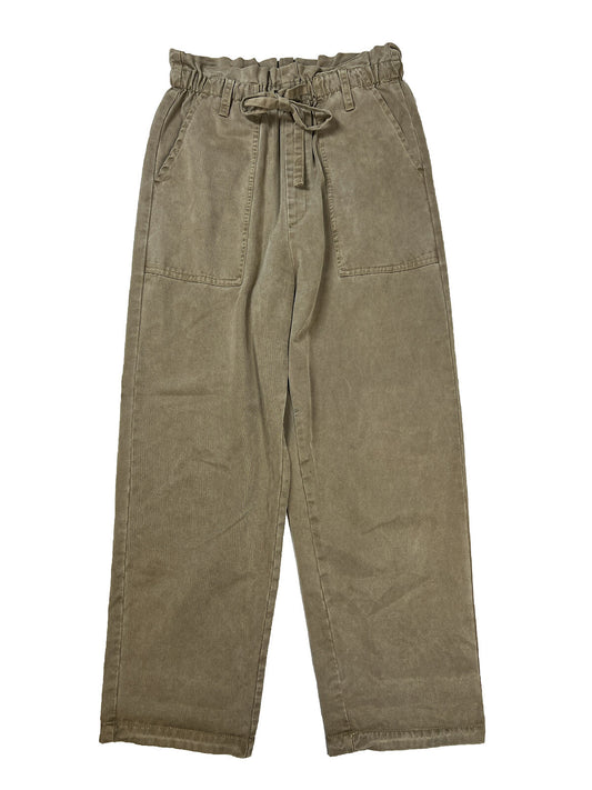 Lucky Brand Pantalones holgados utilitarios con bolsa de papel marrón para mujer - 2/26