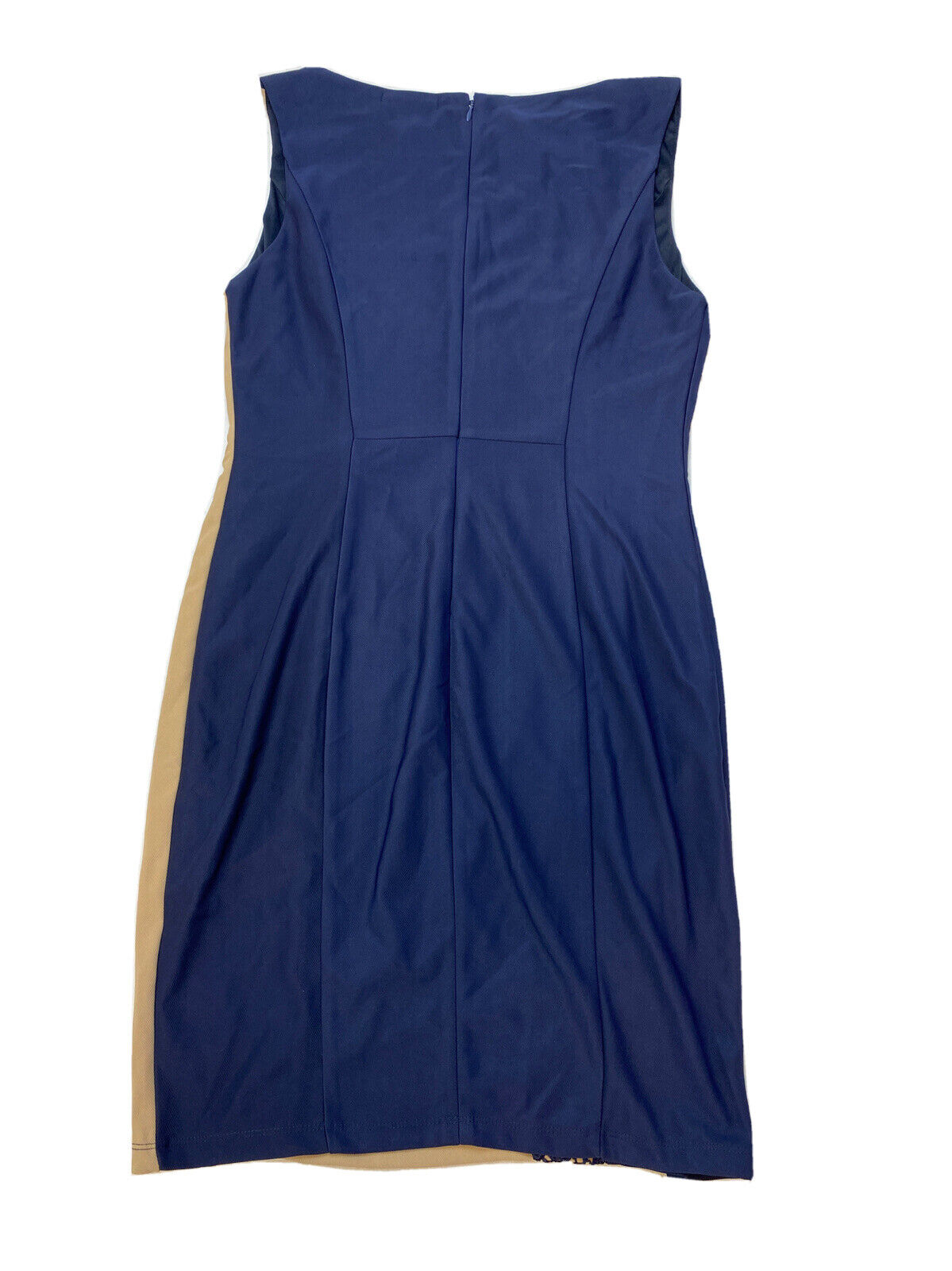 NEW Lexi Drew Women's Beige/Navy Lace Accent Shift Dress Sz L